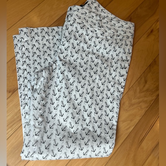 J. Crew White and Black Cropped Ankle Women’s Pants - Picture 2 of 12